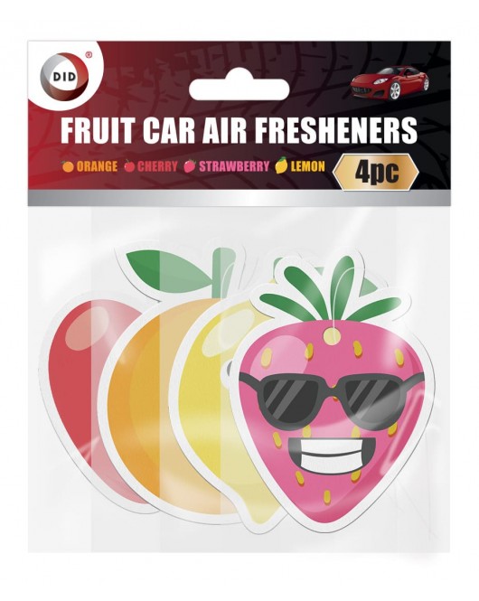  4Pk Fruit Car Air Fresheners