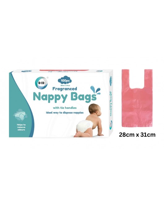 100Pk Fragranced Nappy Bags