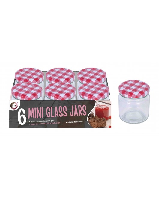 6pc 120ml Mini Glass Jars