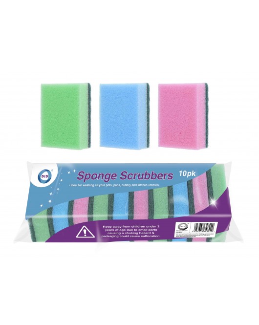 10pc Sponge Scrubbers