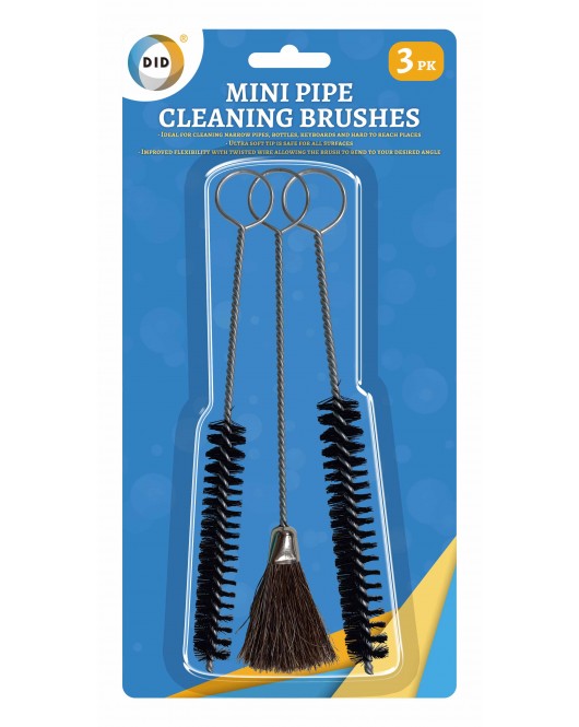 3pc Mini Pipe Cleaning Brushes