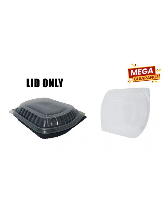 50pc Pp 1 Section Transparent Microwave Food Container Lids 18G