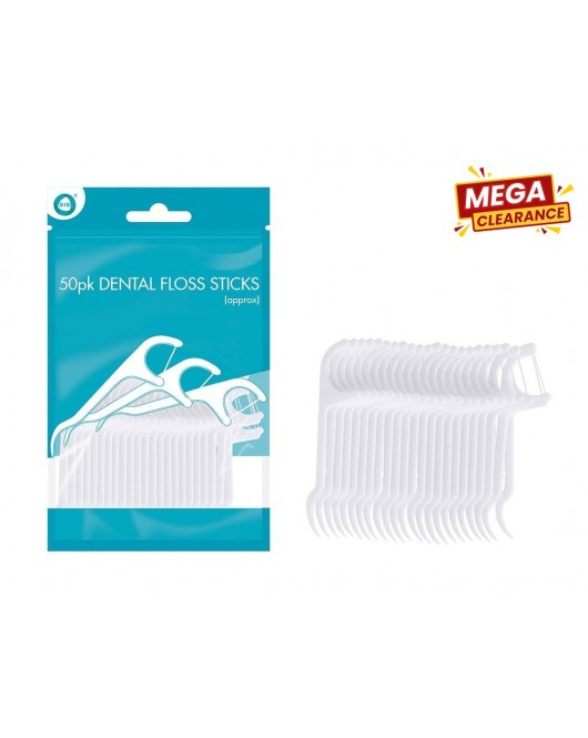 50pc Dental Floss Sticks 