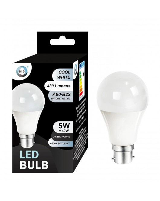 Day Light Led Bulb 5W A60/B22