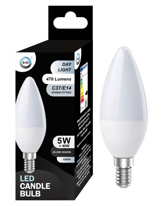 Day Light Led Candle Bulb 5W C37/E14