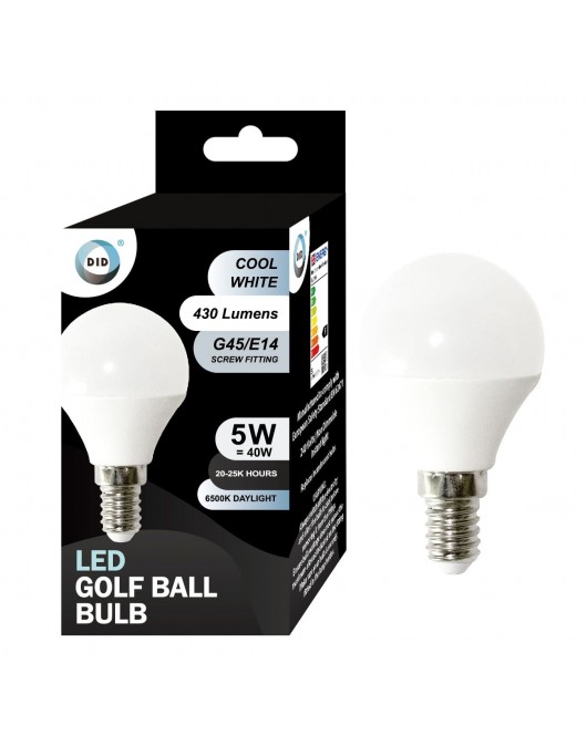 Day Light Led Golf Ball Bulb 5W G45/E14