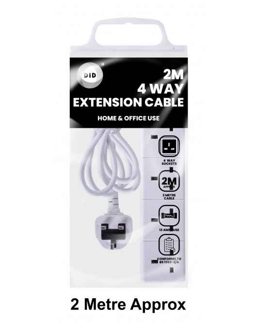 2m 4 Way Extension Cable