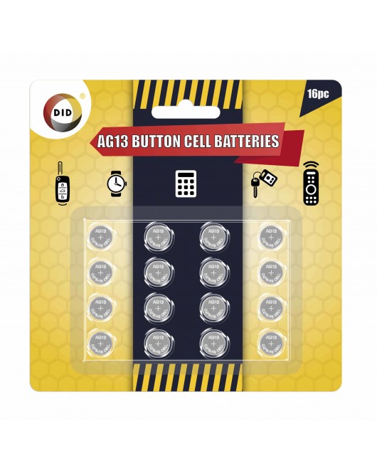 16pc Ag13 Button Cell Batteries