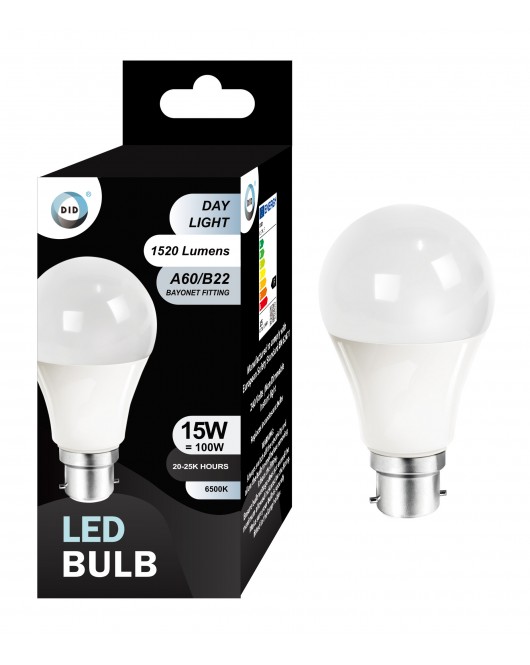 Day Light Led Bulb 15W A60/B22