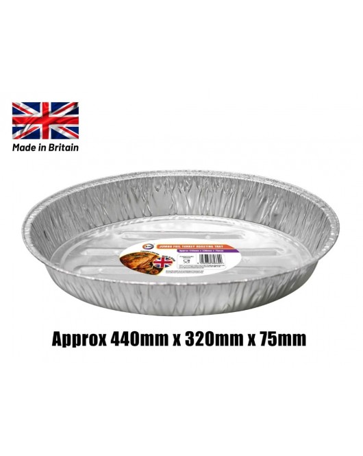 Jumbo Foil Turkey Roasting Tray (Approx 440mm x 320mm x 75mm)