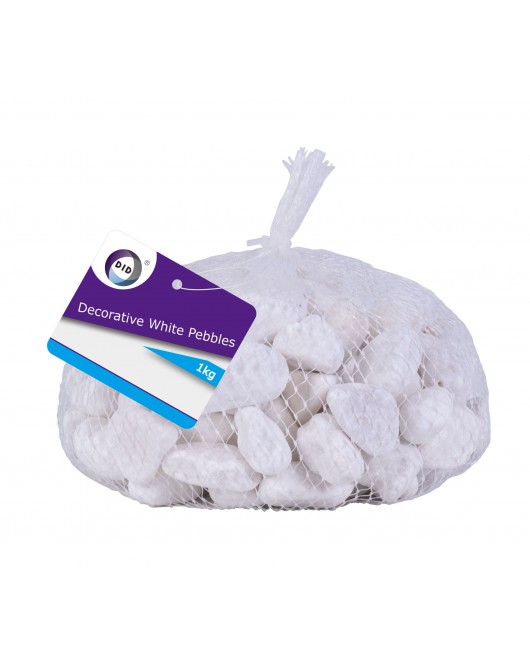 1Kg Decorative White Pebbles