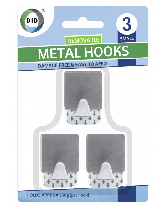 3Pk Small Metal Hooks