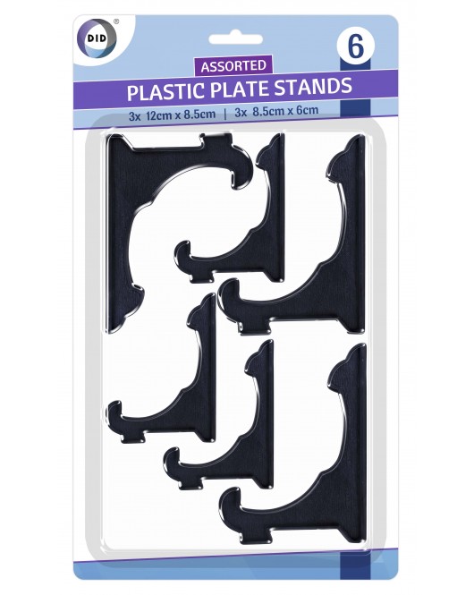 6pc Assorted Plastic Plate Stands