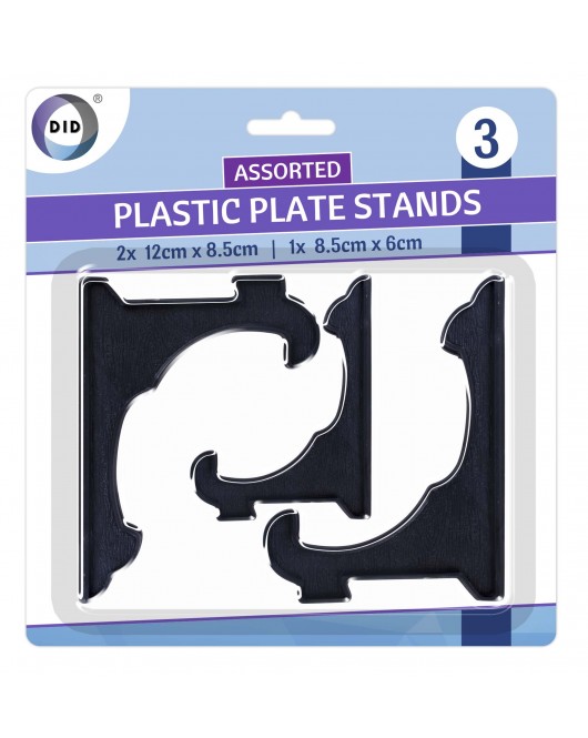 3pc Assorted Plastic Plate Stands