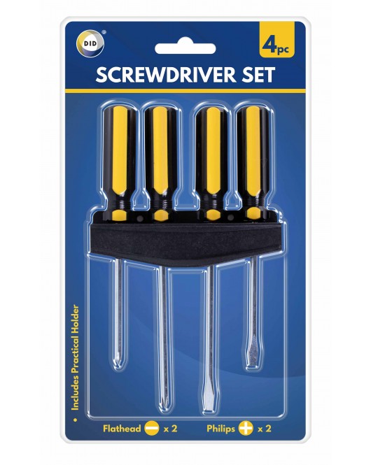 4pc Screwdriver Set with Holder