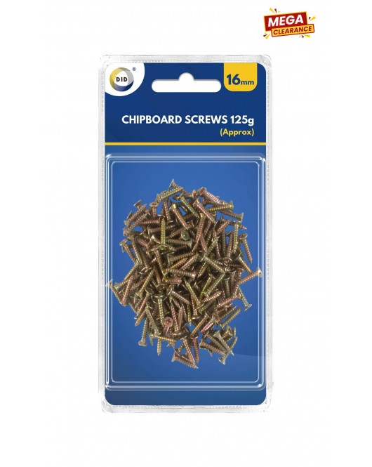 16mm Chipboard Screws 125G