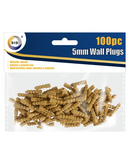 100pc 5mm Wall Plugs