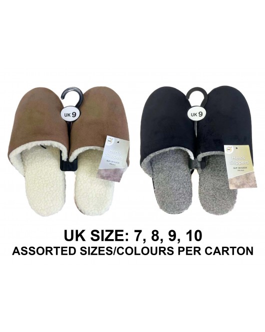 Men's Slip-On Suede Slippers