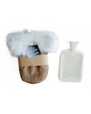 2Litre Hot Water Bottle Suede Thick Plush Foot Warmer