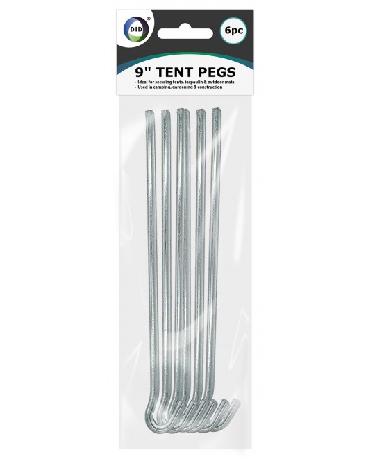 6pc 9" Tent Pegs