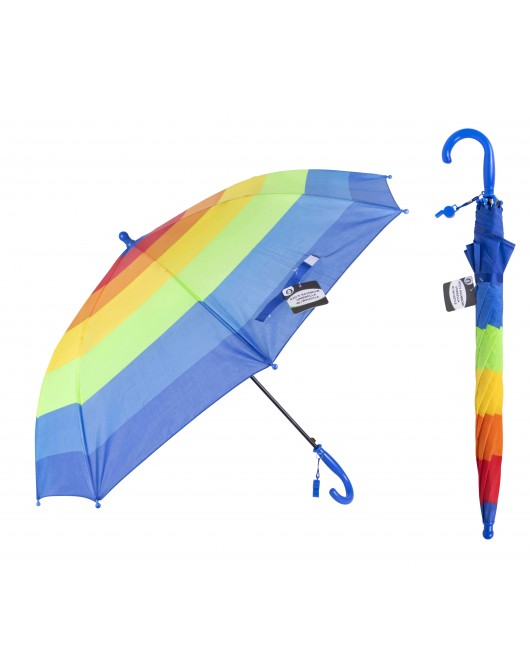 Kid’s Rainbow Umbrella W/Whistle