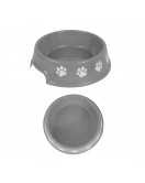 21.5cm 750ml Paw Print Plastic Pet Bowl