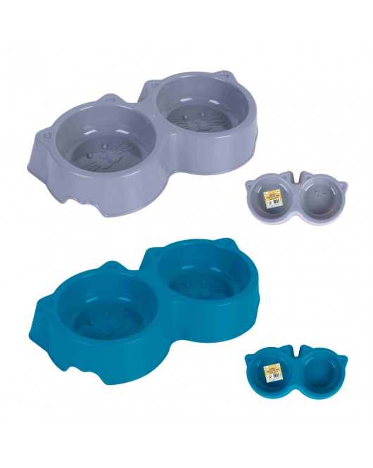 27cm 200ml Double Plastic Pet Bowl