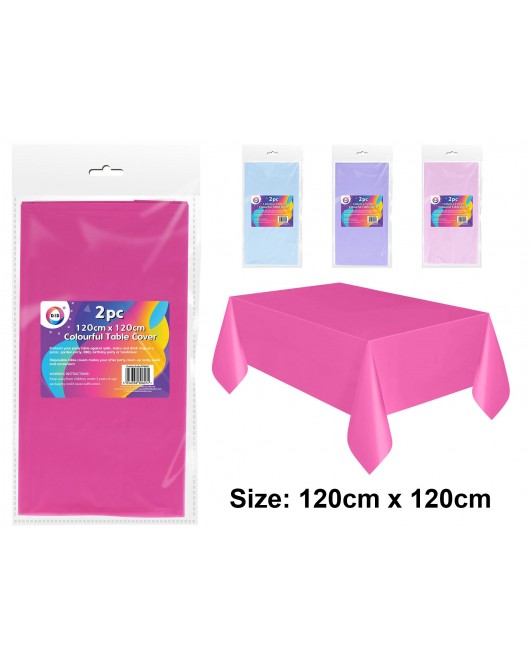 2pc 120cmx120cm Colourful Table Cover