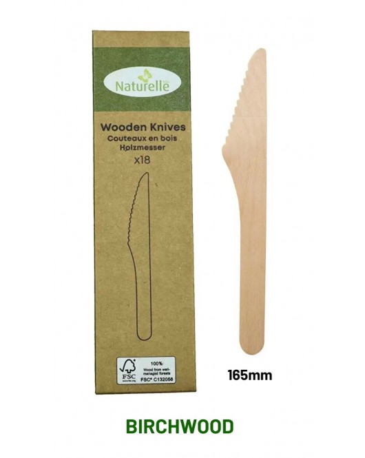 18pc Wooden Knives