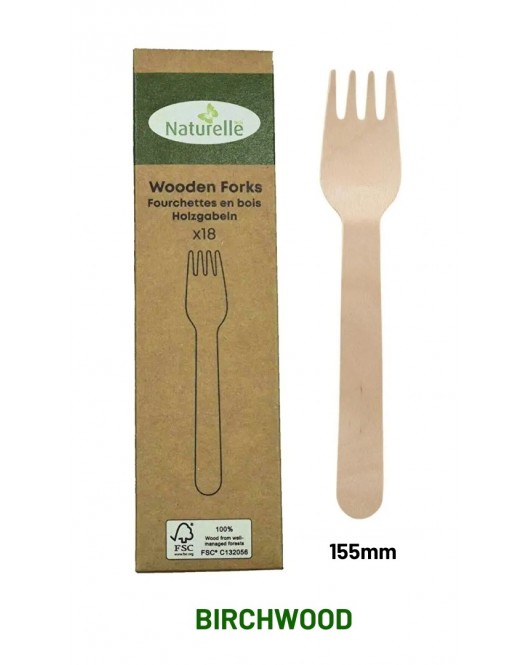 18pc Wooden Forks