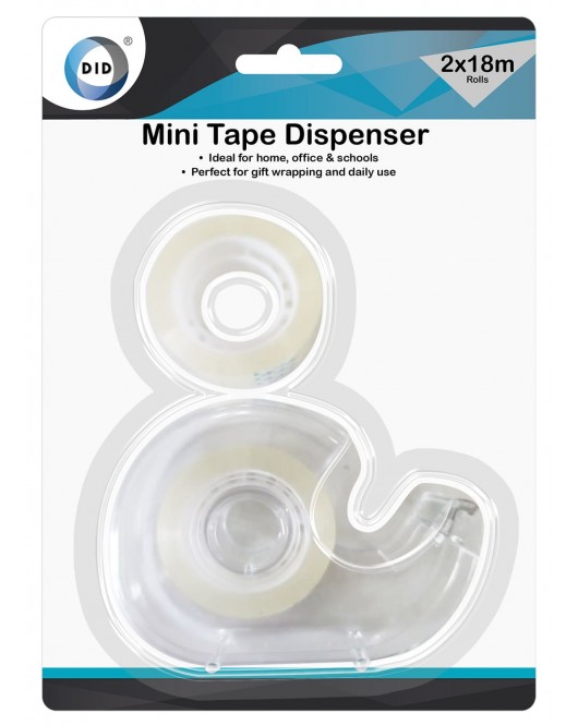 Mini Tape Dispenser & 2 x 18m Rolls