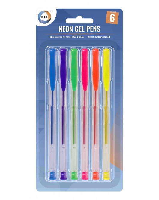 6pc Neon Gel Pens