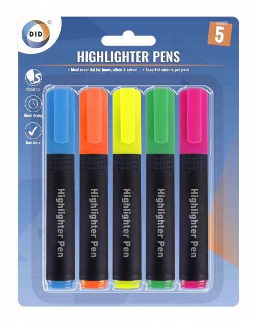 5pc Highlighter Pens