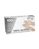 100pc x-Large Powder Free Clear Vinyl Gloves