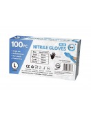 100pc Large Powder Free Blue Nitrile Gloves