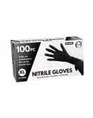 100pc x-Large Powder Free Black Nitrile Gloves