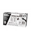 100pc x-Large Powder Free Black Nitrile Gloves