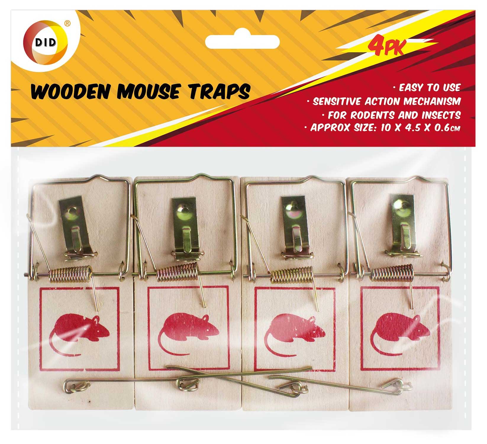 Wood Mouse Traps - 4pk